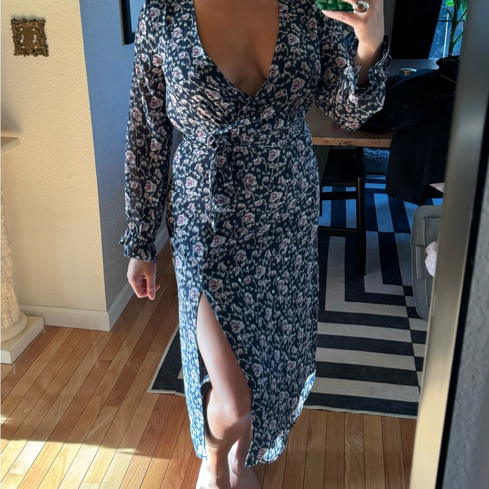 Paige silk chiffon wrap dress